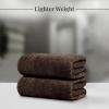 Tens Towels Pack of 8 Towels Set, 2 Extra Large Bath, 2 Hand, 4 Washcloths, 100% Cotton, Lighter Weight, Quicker to Dry, Super Absorbent, Perfect for Bathroom, Beige(Brown)
