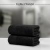 Tens Towels Pack of 8 Towels Set, 2 Extra Large Bath, 2 Hand, 4 Washcloths, 100% Cotton, Lighter Weight, Quicker to Dry, Super Absorbent, Perfect for Bathroom, Beige(Black)