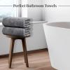 Tens Towels Pack of 8 Towels Set, 2 Extra Large Bath, 2 Hand, 4 Washcloths, 100% Cotton, Lighter Weight, Quicker to Dry, Super Absorbent, Perfect for Bathroom, Beige(Dark Grey)