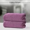Tens Towels Pack of 8 Towels Set, 2 Extra Large Bath, 2 Hand, 4 Washcloths, 100% Cotton, Lighter Weight, Quicker to Dry, Super Absorbent, Perfect for Bathroom, Beige(Purple)