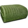 Tens Towels Pack of 1 Jumbo Bath Sheet 40 x 80 Inches, Extra Large & Light Weight, Quicker to Dry, 100% Cotton, Super Soft & Absorbent, Perfect to Wrap Yourself in, Dark Grey(Green)