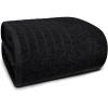 Tens Towels Pack of 1 Jumbo Bath Sheet 40 x 80 Inches, Extra Large & Light Weight, Quicker to Dry, 100% Cotton, Super Soft & Absorbent, Perfect to Wrap Yourself in, Dark Grey(Black)