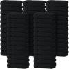 Tens Towels Pack of 12 Washcloths, 12 x 12 Inches, Lighter Weight, Quick to Dry, Super Soft & Absorbent, Gentle Face Towels, Hotel Quality, Perfect for Bathroom, Gym, Spa (Dark Grey, 12 Pack)(Black)