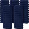 Tens Towels Pack of 12 Washcloths, 12 x 12 Inches, Lighter Weight, Quick to Dry, Super Soft & Absorbent, Gentle Face Towels, Hotel Quality, Perfect for Bathroom, Gym, Spa (Dark Grey, 12 Pack)(Navy)