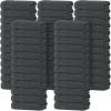 Tens Towels Pack of 12 Washcloths, 12 x 12 Inches, Lighter Weight, Quick to Dry, Super Soft & Absorbent, Gentle Face Towels, Hotel Quality, Perfect for Bathroom, Gym, Spa (Dark Grey, 12 Pack)(Dark Grey)