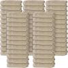 Tens Towels Pack of 12 Washcloths, 12 x 12 Inches, Lighter Weight, Quick to Dry, Super Soft & Absorbent, Gentle Face Towels, Hotel Quality, Perfect for Bathroom, Gym, Spa (Dark Grey, 12 Pack)(Beige)