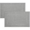 Tens Towels Pack of 2 Bath Mats 100% Cotton, 20 x 32 Inches, Super Absorbent, Hotel Quality Premium Floor Towels, Luxurious, Soft & Quick Dry, Not a Bathroom Rug, Dark Grey(Cool Grey)