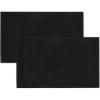 Tens Towels Pack of 2 Bath Mats 100% Cotton, 20 x 32 Inches, Super Absorbent, Hotel Quality Premium Floor Towels, Luxurious, Soft & Quick Dry, Not a Bathroom Rug, Dark Grey(Black)