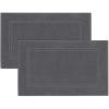 Tens Towels Pack of 2 Bath Mats 100% Cotton, 20 x 32 Inches, Super Absorbent, Hotel Quality Premium Floor Towels, Luxurious, Soft & Quick Dry, Not a Bathroom Rug, Dark Grey(Dark Grey)
