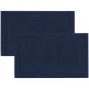 Tens Towels Pack of 2 Bath Mats 100% Cotton, 20 x 32 Inches, Super Absorbent, Hotel Quality Premium Floor Towels, Luxurious, Soft & Quick Dry, Not a Bathroom Rug, Dark Grey(Navy)