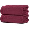Tens Towels Pack of 2 Extra Large Bath Sheets 35 x 70 Inches, 100% Cotton, Larger & Lighter Weight, Quicker to Dry, Super Soft & Absorbent, Oversized Bath Towels, Dark Grey(Burgundy)