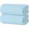 imageTens Towels Pack of 2 Extra Large Bath Sheets 35 x 70 Inches 100 Cotton Larger ampamp Lighter Weight Quicker to Dry Super Soft ampamp Absorbent Oversized Bath Towels Dark GreySky Blue
