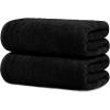 Tens Towels Pack of 2 Extra Large Bath Sheets 35 x 70 Inches, 100% Cotton, Larger & Lighter Weight, Quicker to Dry, Super Soft & Absorbent, Oversized Bath Towels, Dark Grey(Black)