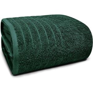 Tens Towels Pack of 1 Jumbo Bath Sheet 40 x 80 Inches, Extra Large & Light Weight, Quicker to Dry, 100% Cotton, Super Soft & Absorbent, Perfect to Wrap Yourself in, Dark Grey(Hunter Green)