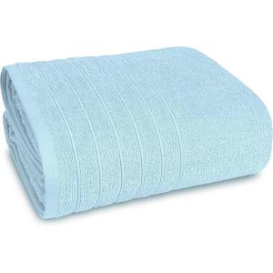 Tens Towels Pack of 1 Jumbo Bath Sheet 40 x 80 Inches, Extra Large & Light Weight, Quicker to Dry, 100% Cotton, Super Soft & Absorbent, Perfect to Wrap Yourself in, Dark Grey(Sky Blue)