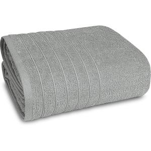 Tens Towels Pack of 1 Jumbo Bath Sheet 40 x 80 Inches, Extra Large & Light Weight, Quicker to Dry, 100% Cotton, Super Soft & Absorbent, Perfect to Wrap Yourself in, Dark Grey(Cool Grey)