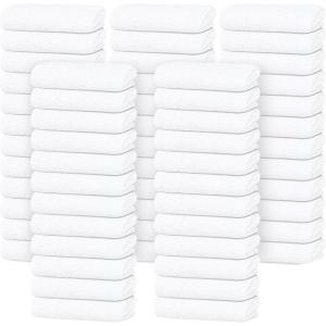 Tens Towels Pack of 12 Washcloths, 12 x 12 Inches, Lighter Weight, Quick to Dry, Super Soft & Absorbent, Gentle Face Towels, Hotel Quality, Perfect for Bathroom, Gym, Spa (Dark Grey, 12 Pack)(White)