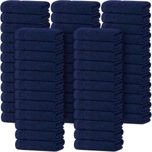 Tens Towels Pack of 12 Washcloths, 12 x 12 Inches, Lighter Weight, Quick to Dry, Super Soft & Absorbent, Gentle Face Towels, Hotel Quality, Perfect for Bathroom, Gym, Spa (Dark Grey, 12 Pack)(Navy)
