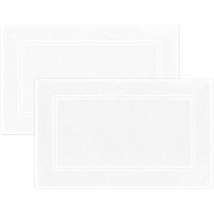 Tens Towels Pack of 2 Bath Mats 100% Cotton, 20 x 32 Inches, Super Absorbent, Hotel Quality Premium Floor Towels, Luxurious, Soft & Quick Dry, Not a Bathroom Rug, Dark Grey(White)