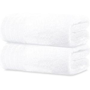 Tens Towels Pack of 2 Extra Large Bath Sheets 35 x 70 Inches, 100% Cotton, Larger & Lighter Weight, Quicker to Dry, Super Soft & Absorbent, Oversized Bath Towels, Dark Grey(White)