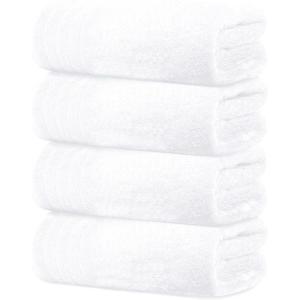 Tens Towels Pack of 4 Extra Large Bath Towels 30 x 60 Inches, 100% Cotton, Larger & Lighter Weight, Quicker to Dry, Super Soft and Absorbent, Perfect for Bathroom, Dark Grey(White)