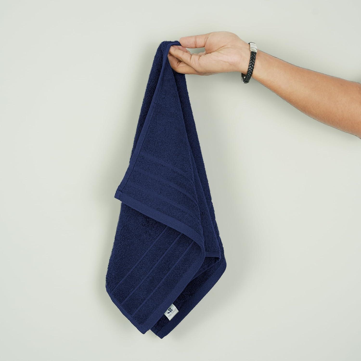 imageTens Towels Pack of 6 Hand Towels 100 Cotton Lighter Weight Quick to Dry 16 x 28 Inches Super Soft amp Absorbent Perfect for Bathroom amp Kitchen BlueNavy