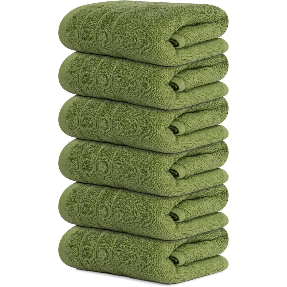 imageTens Towels Pack of 6 Hand Towels 100 Cotton Lighter Weight Quick to Dry 16 x 28 Inches Super Soft amp Absorbent Perfect for Bathroom amp Kitchen BlueForest Green