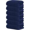 Tens Towels Pack of 6 Hand Towels, 100% Cotton, Lighter Weight, Quick to Dry, 16 x 28 Inches, Super Soft & Absorbent, Perfect for Bathroom & Kitchen, Blue(Navy)