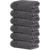 Tens Towels Pack of 6 Hand Towels, 100% Cotton, Lighter Weight, Quick to Dry, 16 x 28 Inches, Super Soft & Absorbent, Perfect for Bathroom & Kitchen, Blue(Dark Grey)