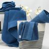 Tens Towels Pack of 8 Popcorn Textured Luxury Towels Set, 2 Extra Large Bath, 2 Hand, 4 Washcloths, 100% Cotton, Plush Hotel Quality, Super Absorbent, Perfect for Your Bathroom, Denim Blue(Denim Blue)