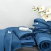 Tens Towels Pack of 8 Popcorn Textured Luxury Towels Set, 2 Extra Large Bath, 2 Hand, 4 Washcloths, 100% Cotton, Plush Hotel Quality, Super Absorbent, Perfect for Your Bathroom, Denim Blue(Denim Blue)